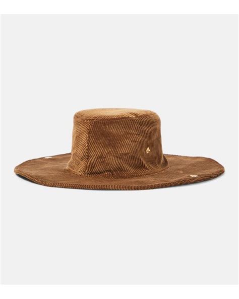 Miu Miu Corduroy Western Hat In Brown 